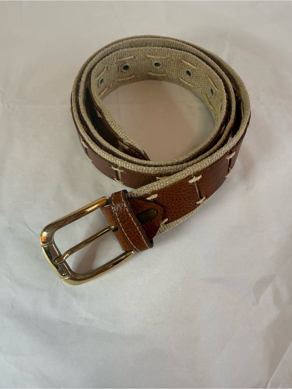 Marino Orlandi Gold-tone Belt Buckle with 'M' Stamp